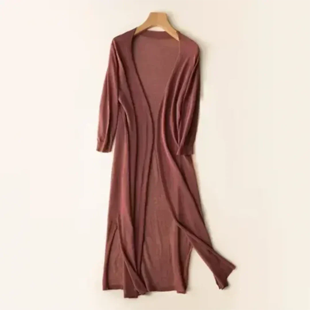 Damen Langarm Cardigan Lang