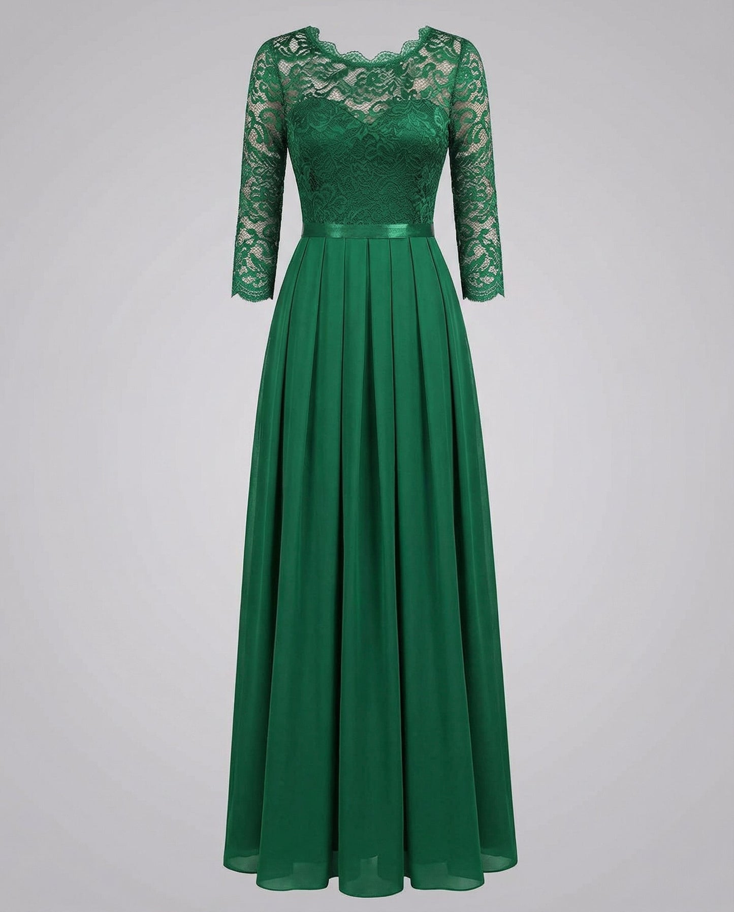 Elegantes Damen Brautjungfernkleid Spitze Weiße Abendkleid