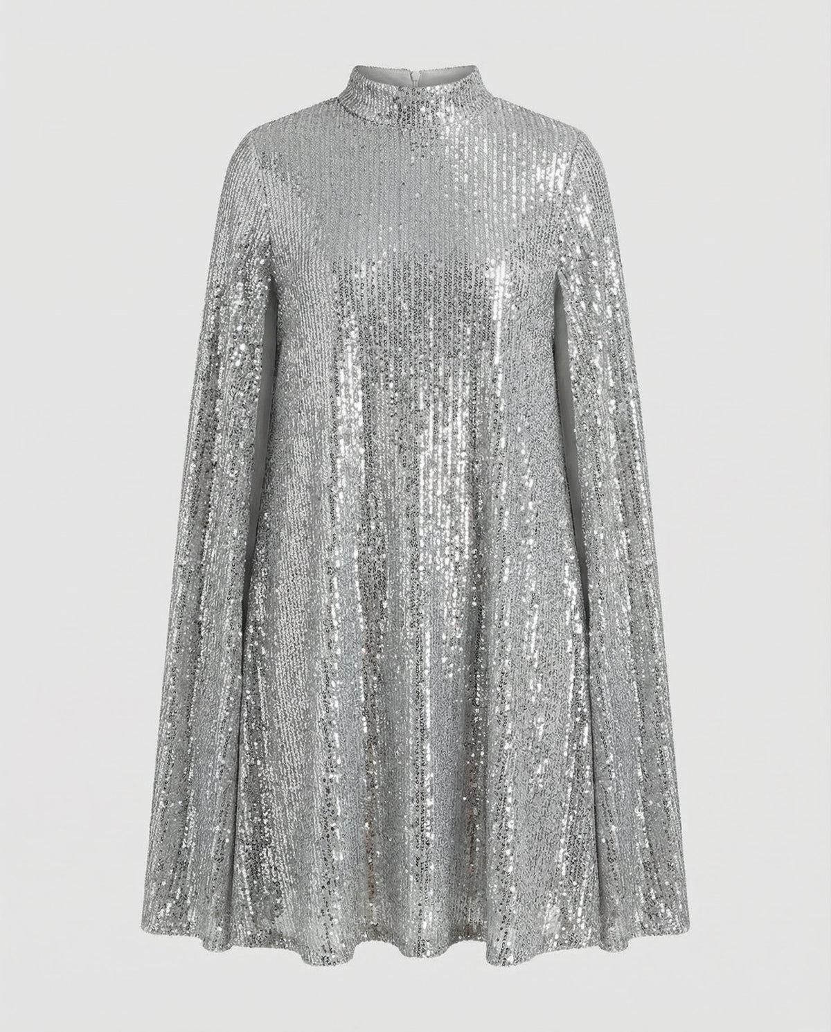 Elegantes Damencape Paillettenkleid