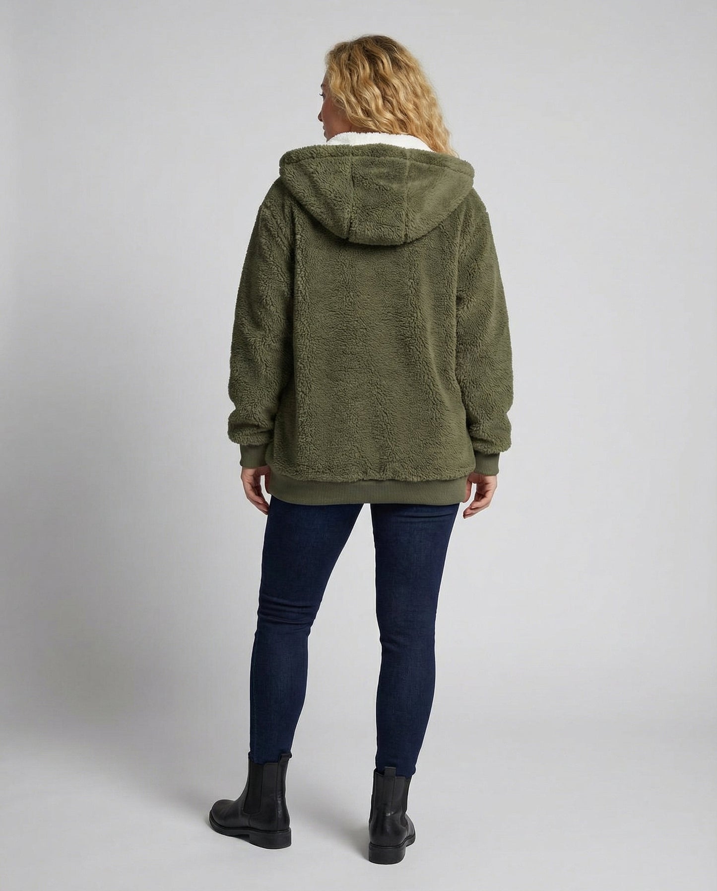 Damen Übergroße Teddyjacke
