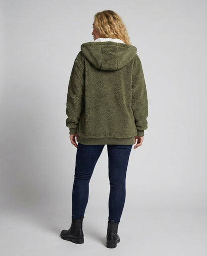 Damen Übergroße Teddyjacke