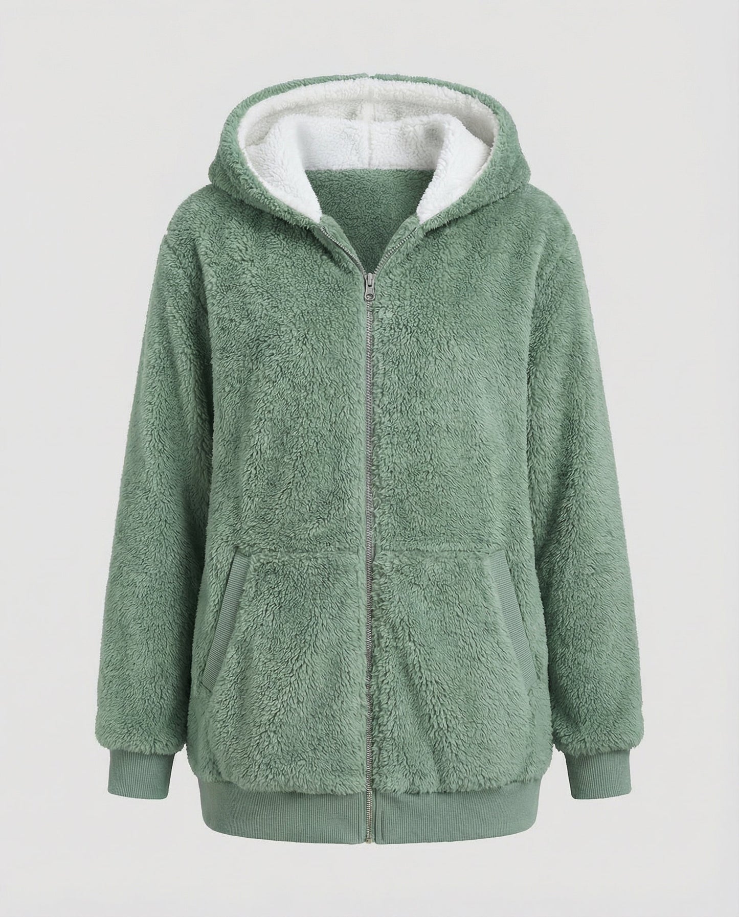 Damen Übergroße Teddyjacke