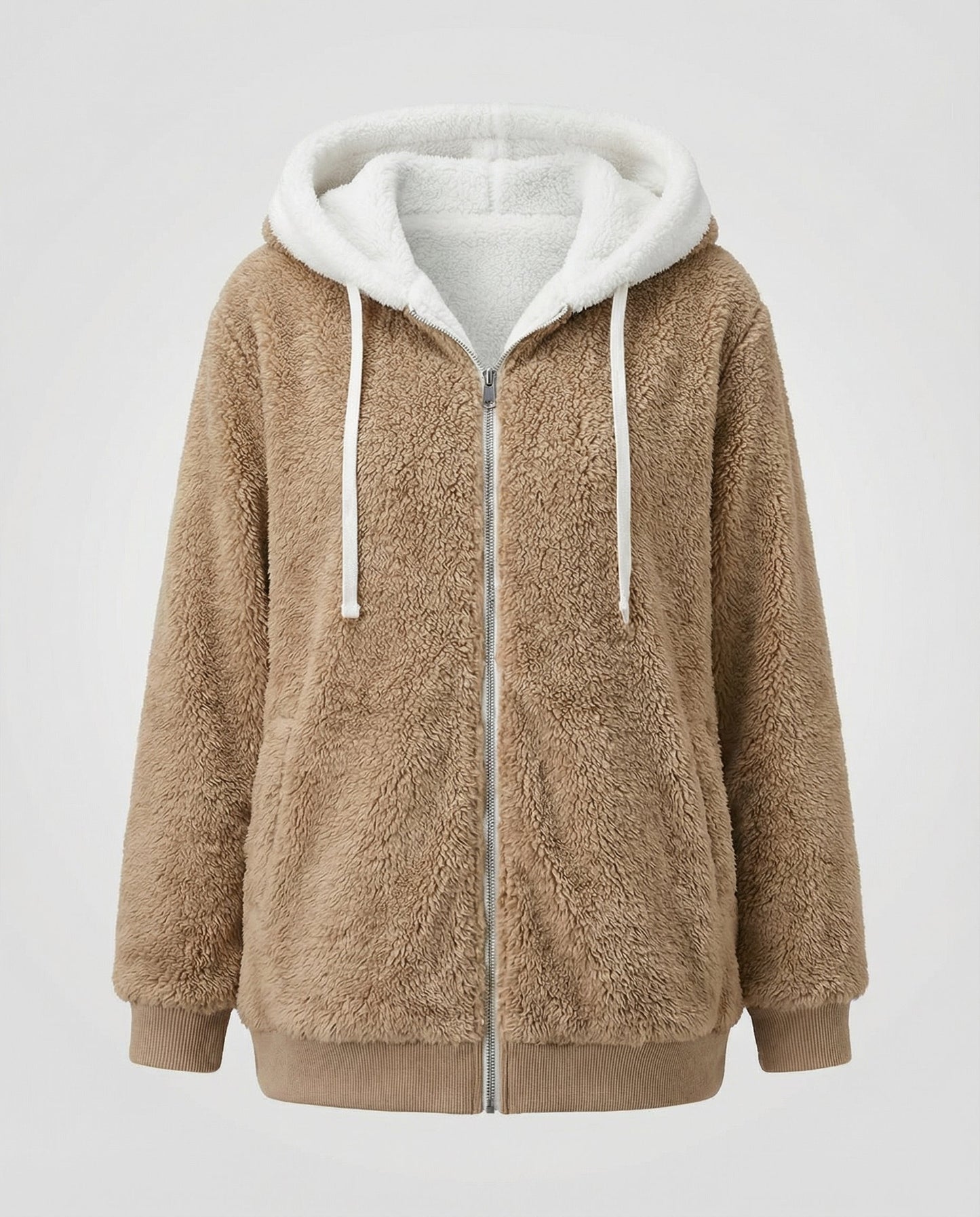 Damen Übergroße Teddyjacke