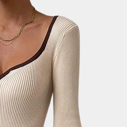 Damen V-Ausschnitt aus Jersey - Eveloria