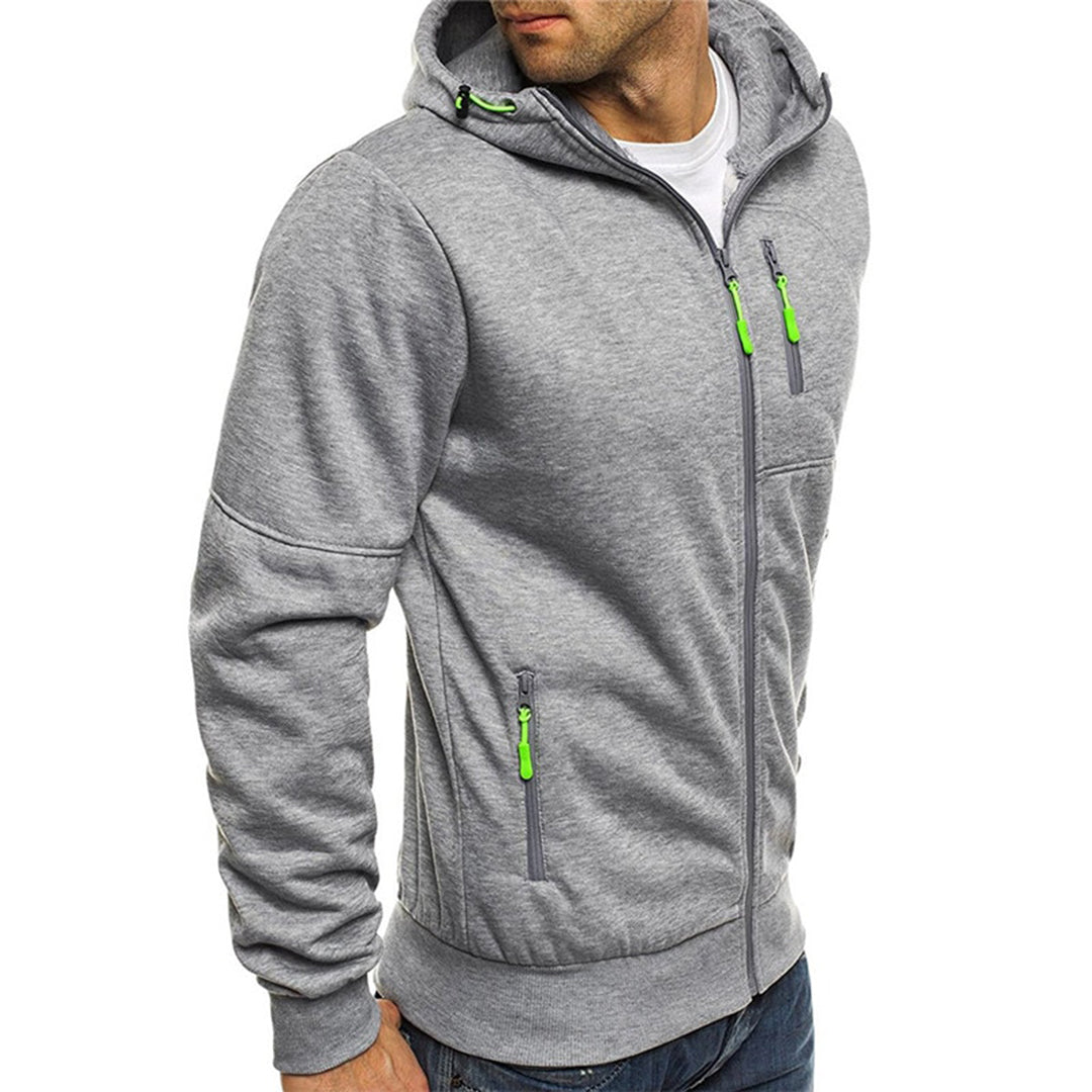 Herren Hoodie Reißverschluss Lässig