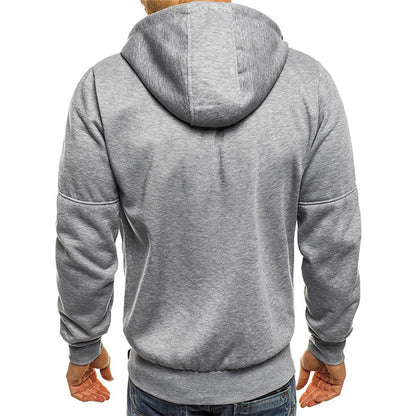 Herren Hoodie Reißverschluss Lässig