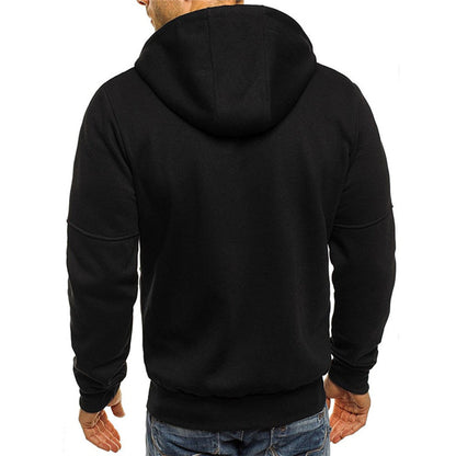Herren Hoodie Reißverschluss Lässig