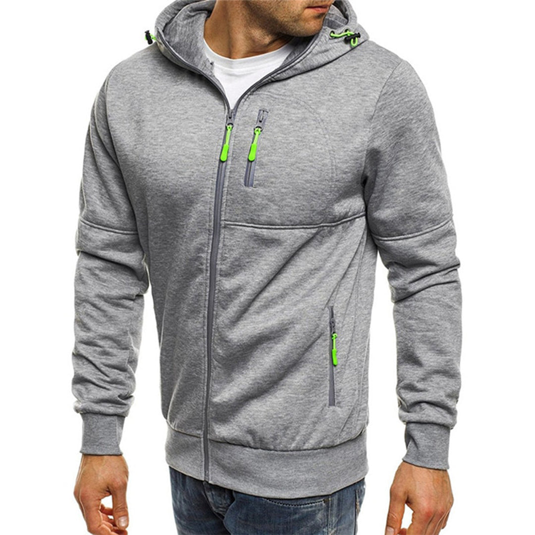 Herren Hoodie Reißverschluss Lässig