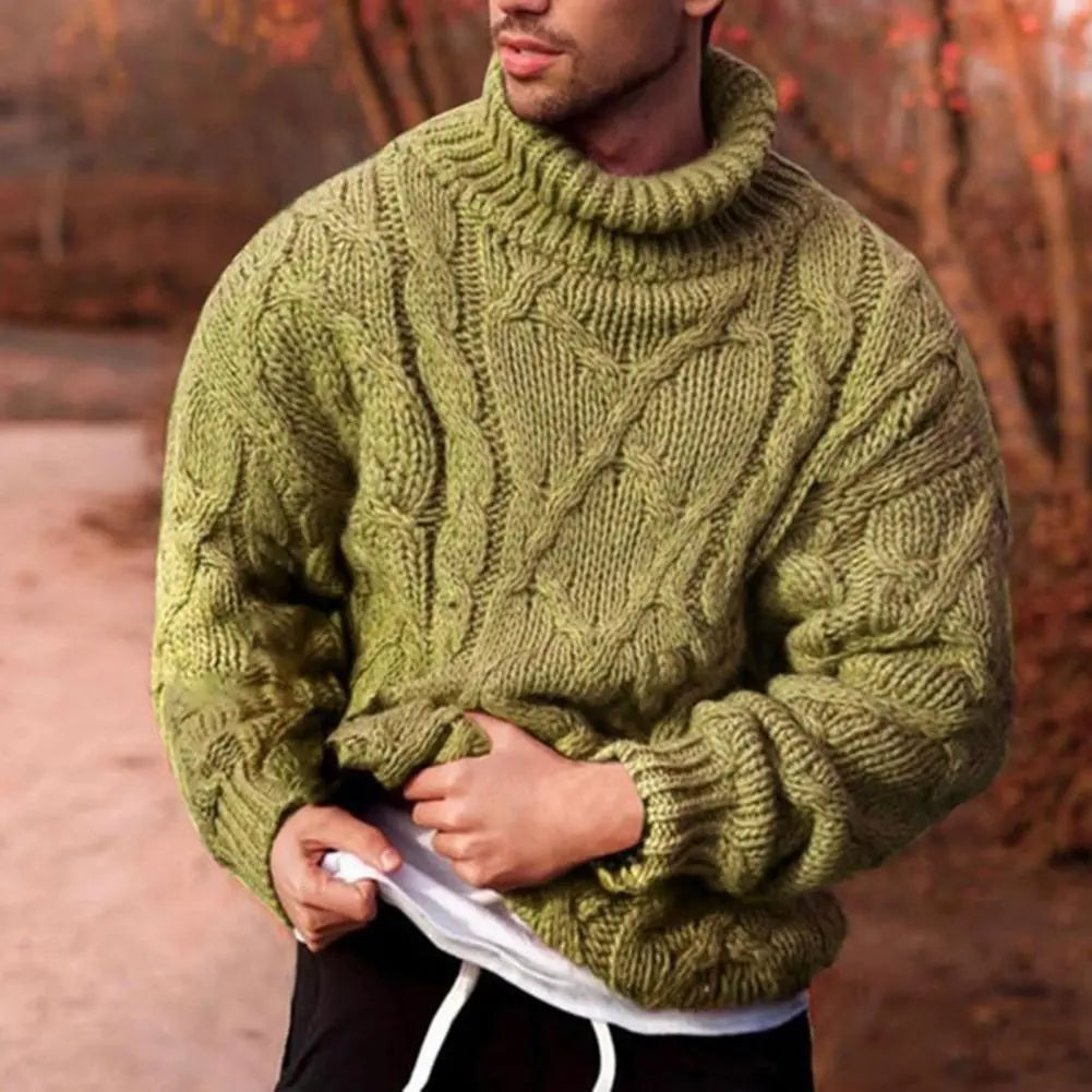Herren Rollkragenpullover Dick Gestrickt Winter - Eveloria