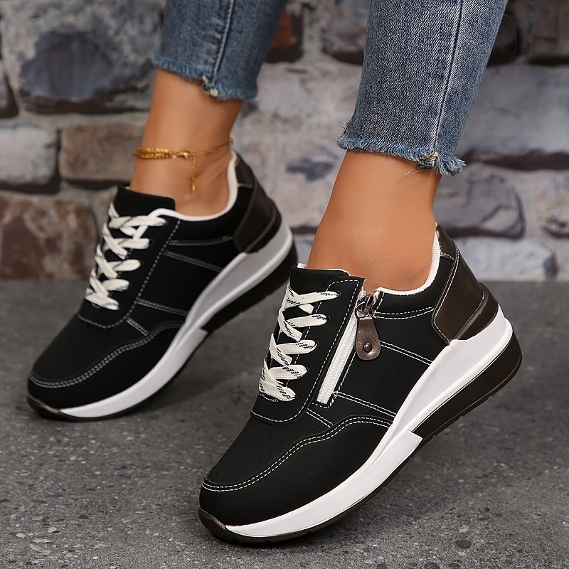 Damen Plattform-Sneaker Orthopädisch Komfortschuhe