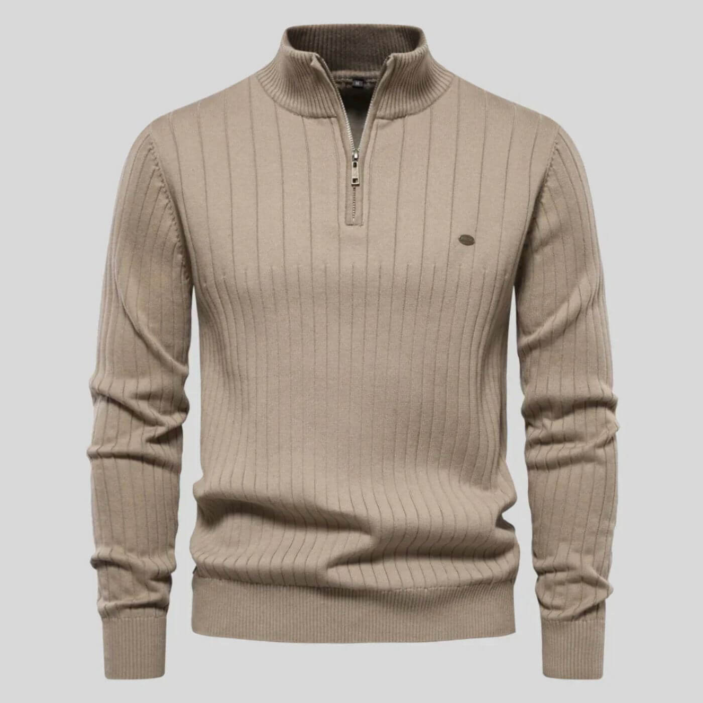 Herren Bequemer Pullover Mit Reißverschluss