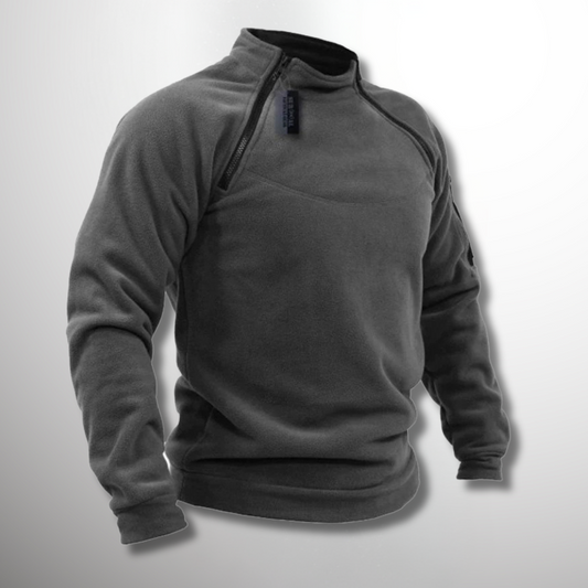Herren Fleecepullover Winddicht Warm Beige - Eveloria