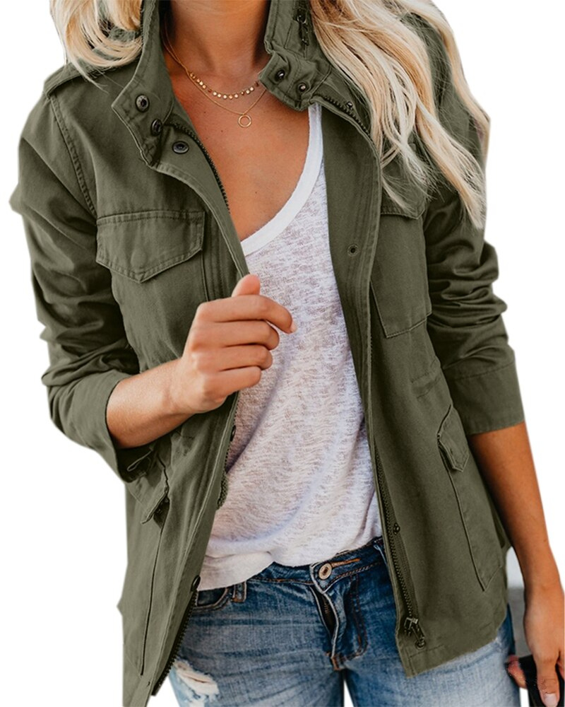 Damenleichtjacke Mit Taschen - Eveloria