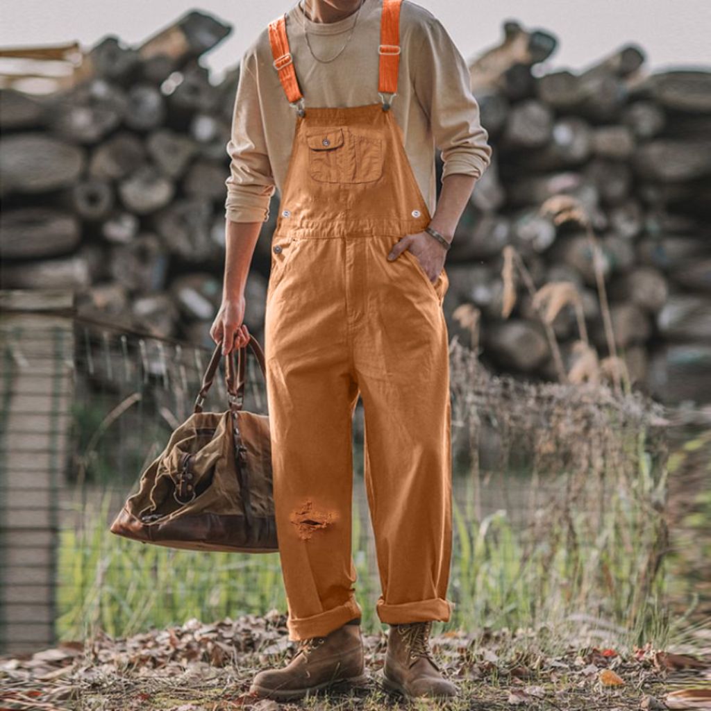 Eveloria Unisex Gartenoverall Bequem Baumwolle Grün - Eveloria