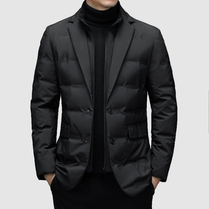 Herren Winterjacke Slim Fit Steppjacke Knöpfe Reverskragen - Eveloria