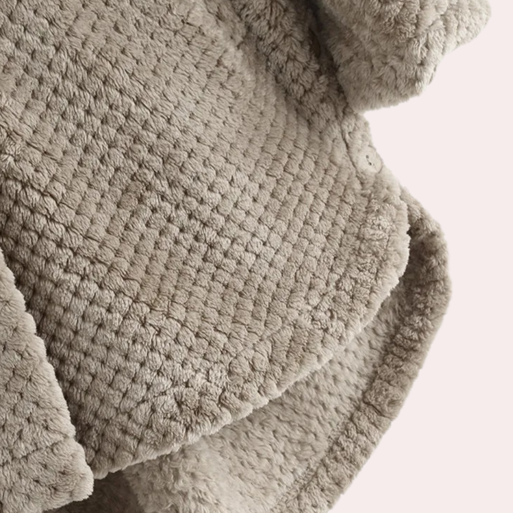Damen Strickjacke mit Kapuze und Knöpfen