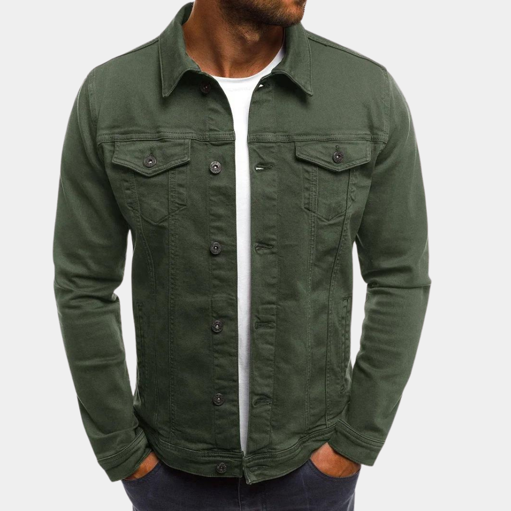 Männer Jeansjacke Klassisch Blau Sommer - Eveloria
