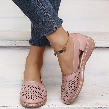 Eveloria Damen Slip-On Ballerinas Perforiert