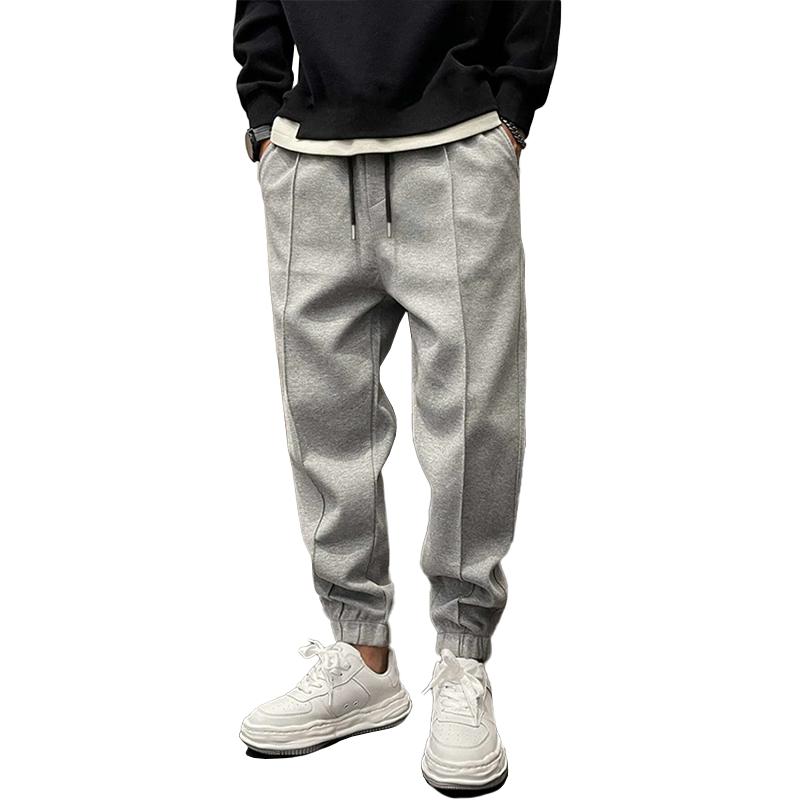 Herren Jogginghose Lockere Passform Kordelzug Schwarz - Eveloria