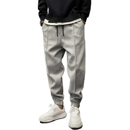 Herren Jogginghose Lockere Passform Kordelzug Schwarz - Eveloria