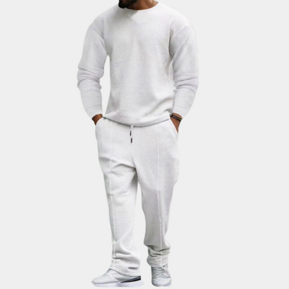 Herren Jogginganzug Set Sweatshirt Lange Ärmel Jogger Gerades Bein - Eveloria