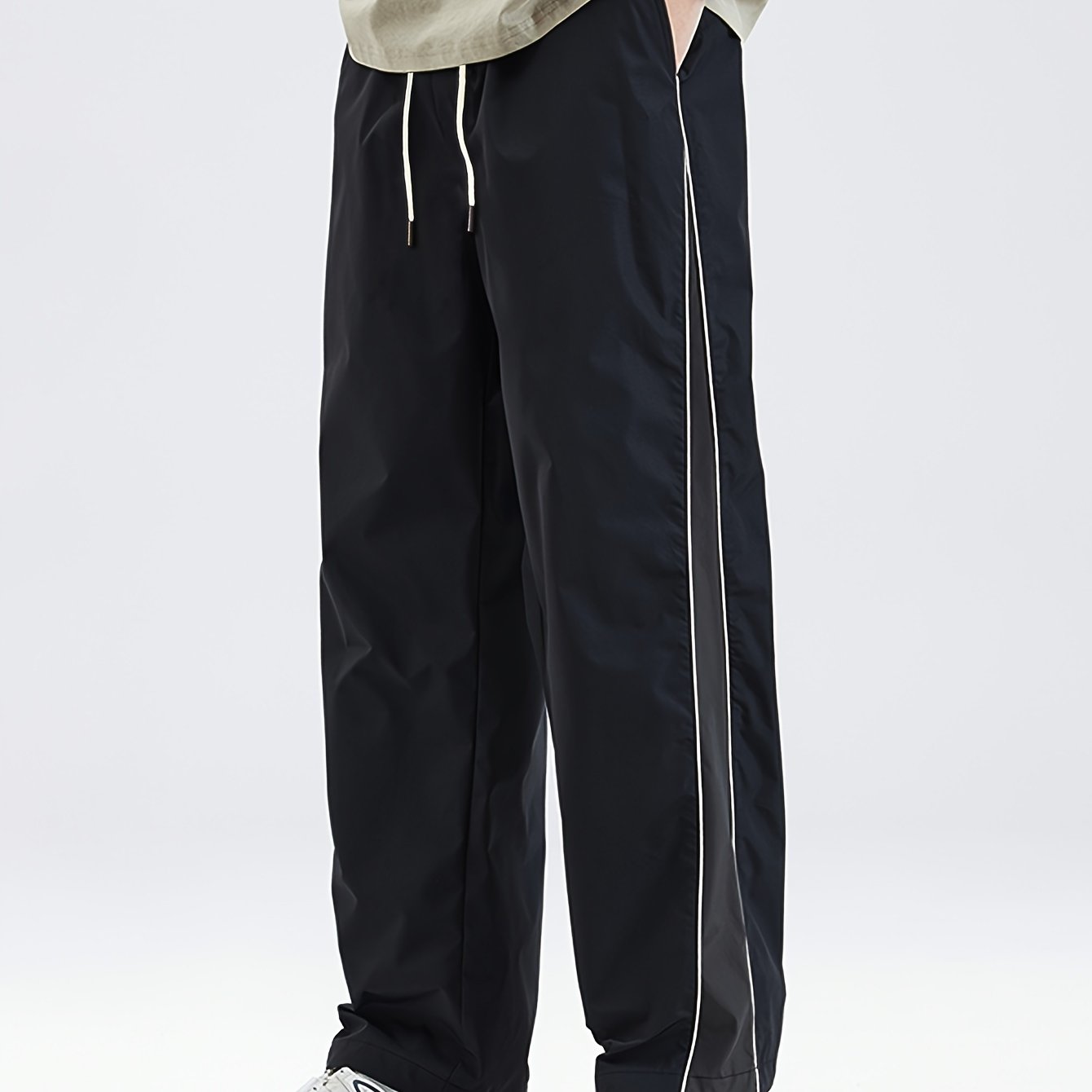 Jogginghose – Herren-Jogginghose mit Kordelzug und lockerer Passform-Schwarz-XS-Chaps Herrenmode