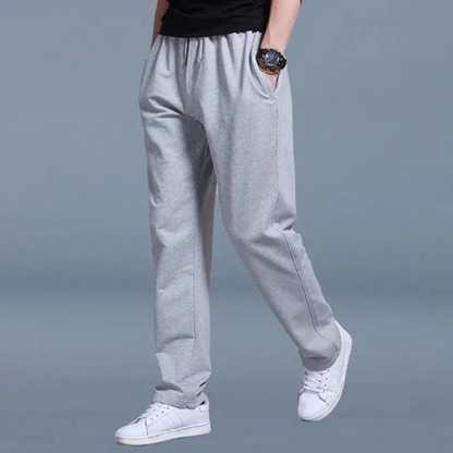 Jogginghosen für Herren – mit Kordelzug – Trainingsanzughosen – Jogginghosen mit geradem Bein – Trainingshosen-Hellgrau-M-Chaps Herrenmode