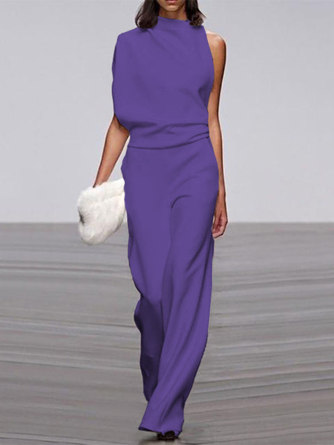 Damen Ein-Schulter Jumpsuit Lässig