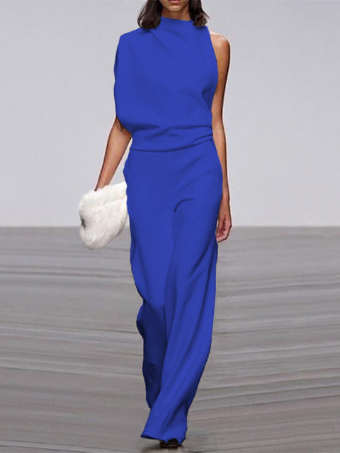 Damen Ein-Schulter Jumpsuit Lässig