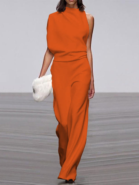 Damen Ein-Schulter Jumpsuit Lässig