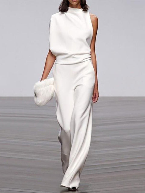 Damen Ein-Schulter Jumpsuit Lässig