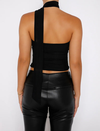 Damen Ärmelloses Neckholder Minimalistisch
