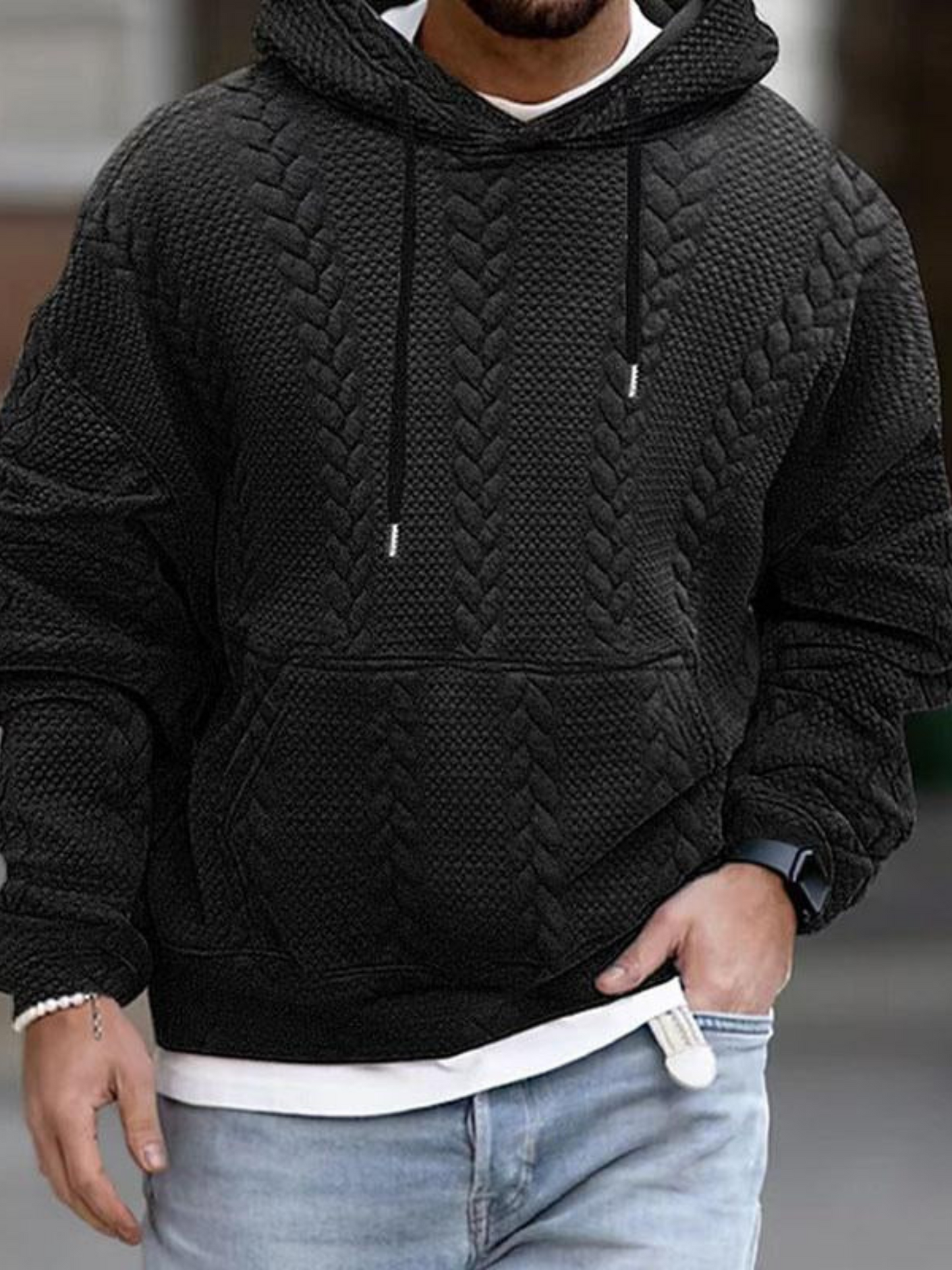 Eveloria Herren Hoodie Langarm Känguru-Taschen