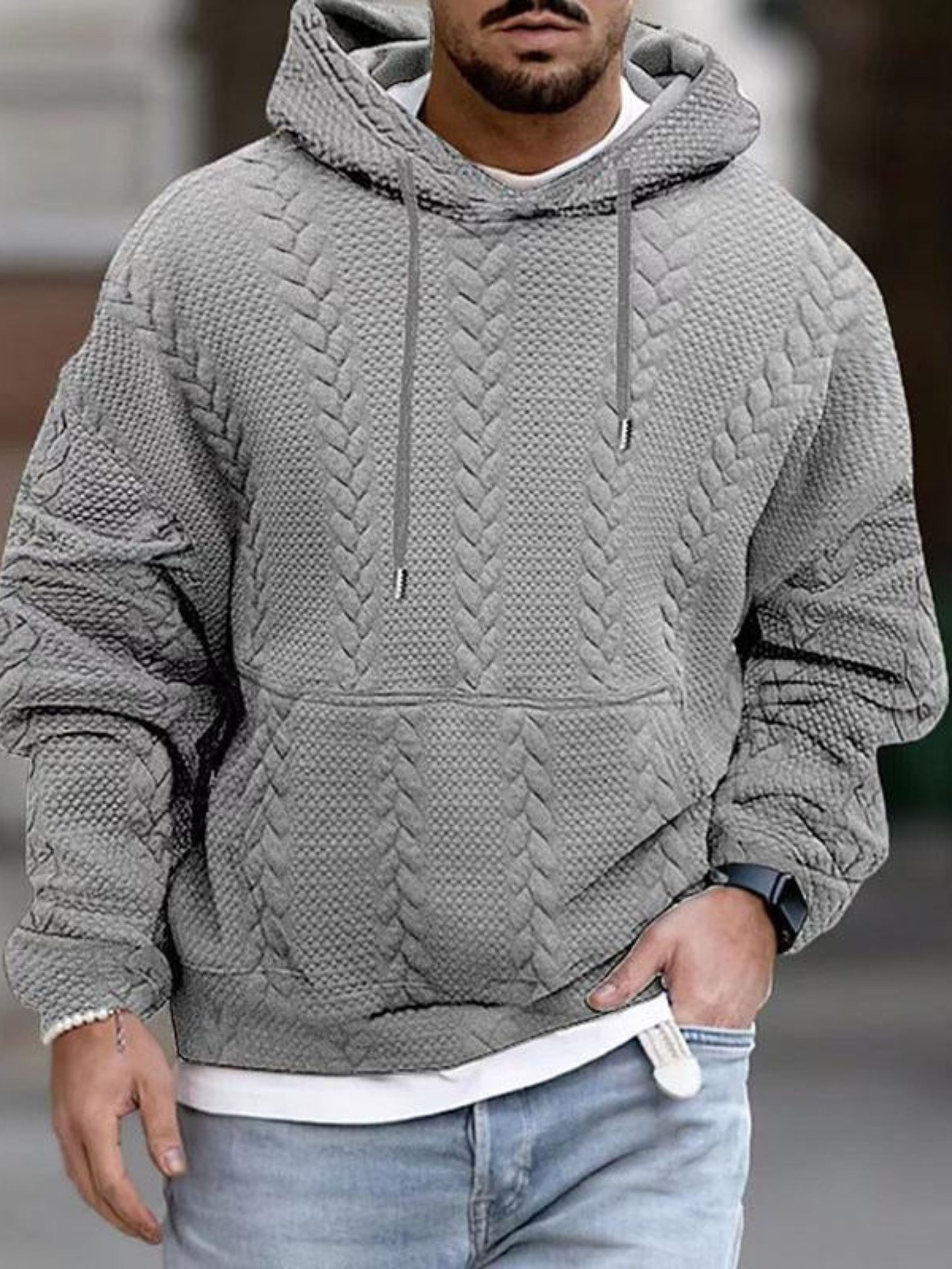 Eveloria Herren Hoodie Langarm Känguru-Taschen - Eveloria