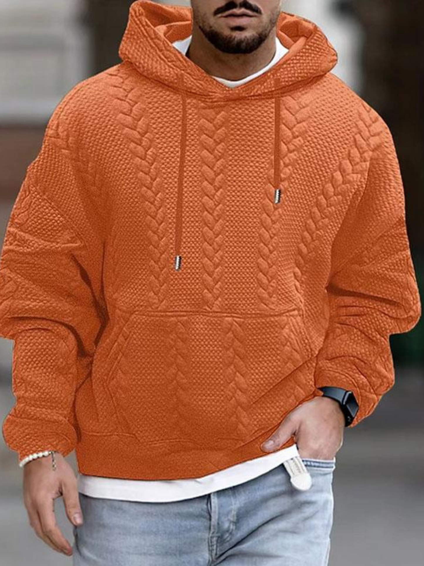 Eveloria Herren Hoodie Langarm Känguru-Taschen