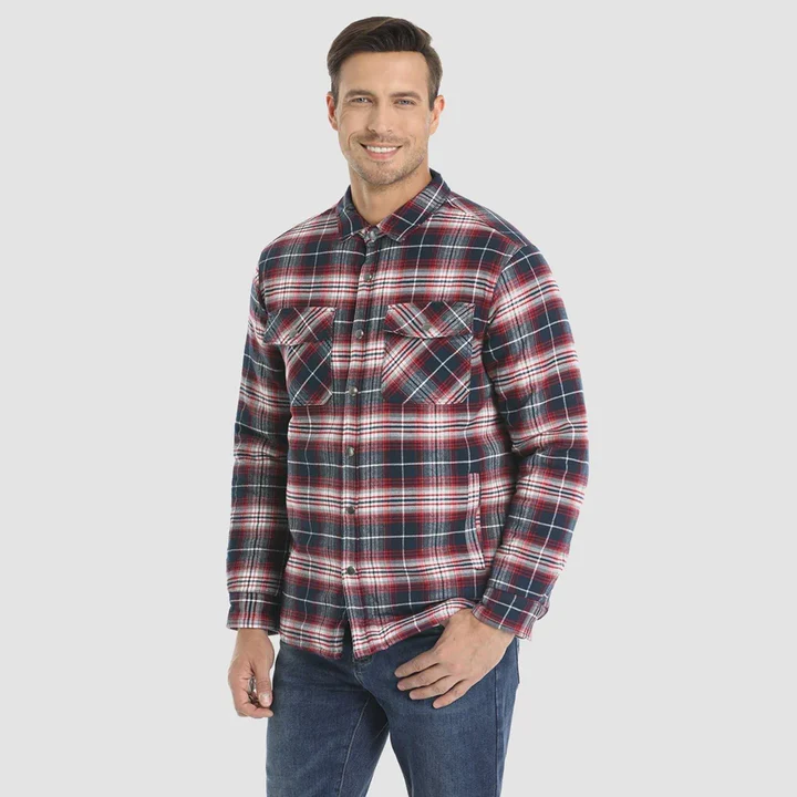 Herren Flanelljacke Kariert Zugeknöpft - Eveloria