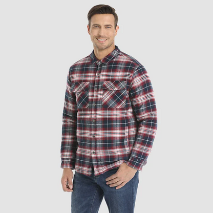 Herren Flanelljacke Kariert Zugeknöpft - Eveloria