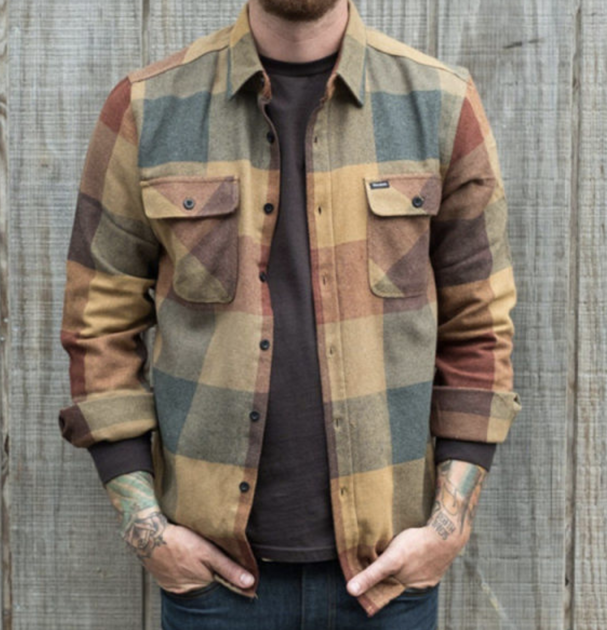 Herren Langarmhemd Kariert Button-Up Winter - Eveloria