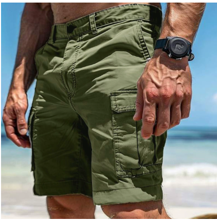 Herren Outdoor Cargo Shorts mit Taschen Beige
