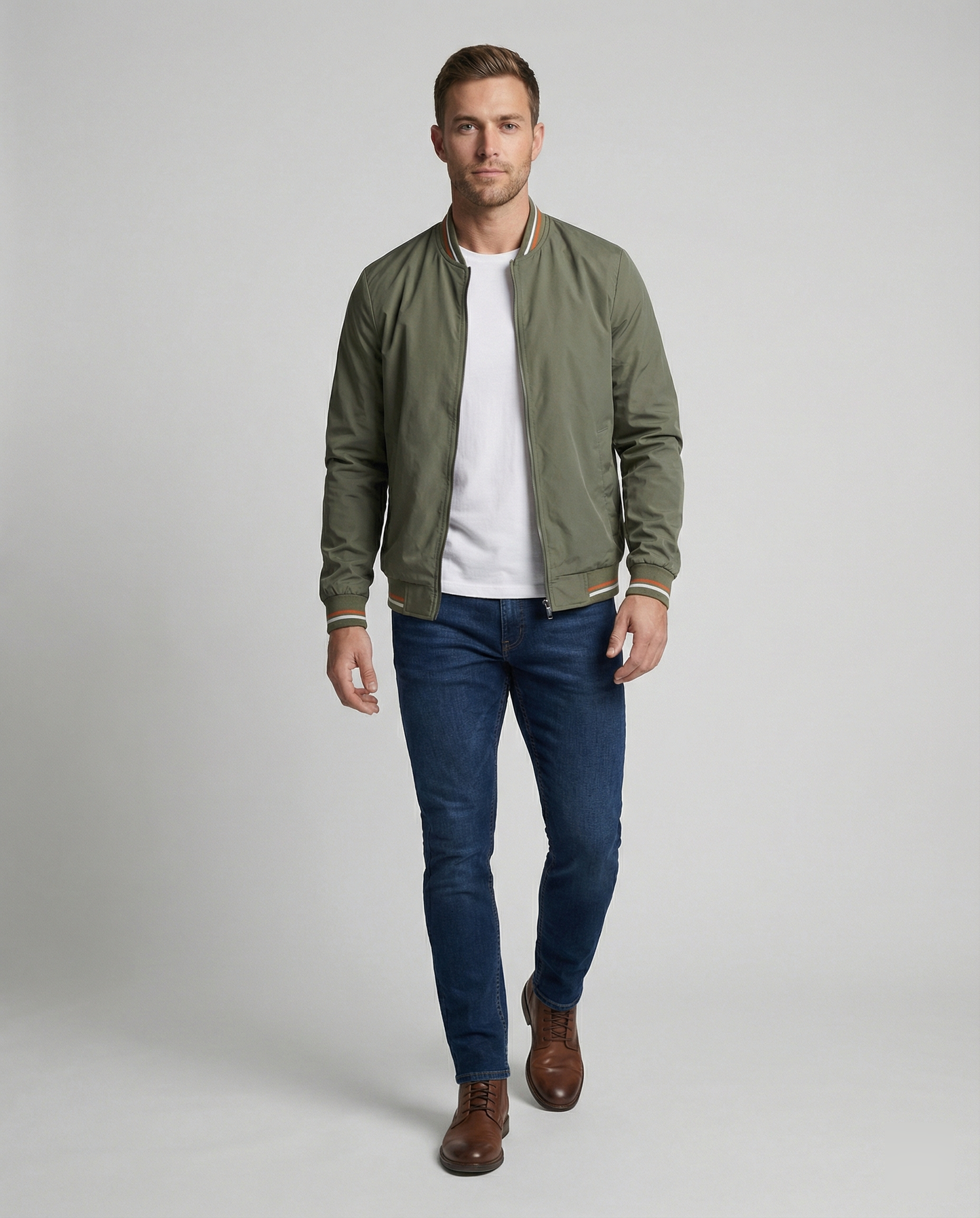 Herren Übergangsjacke Langarm Schlanke Passform