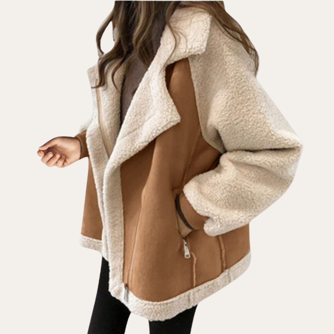 Eveloria Damen Wildlederjacke Trendig