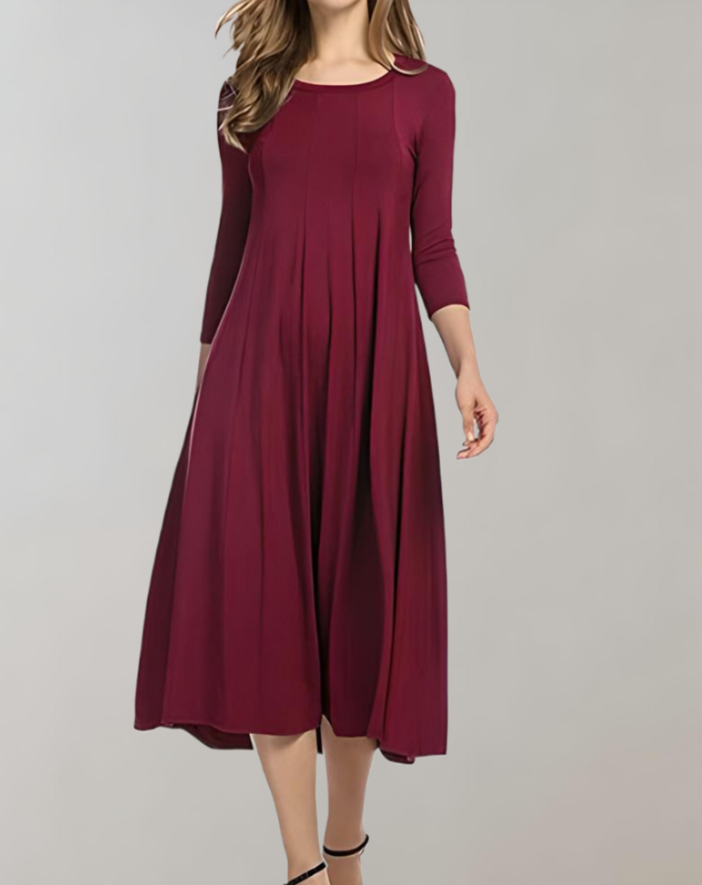 Eveloria Damen Swingkleid 3/4 Ärmel