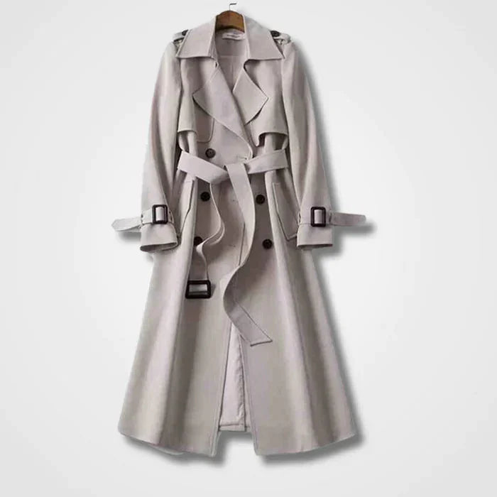 Eveloria Damen Trenchcoat Lang Elegantes Design