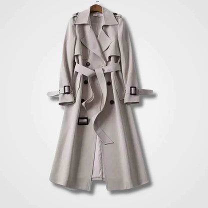 Eveloria Damen Trenchcoat Lang Elegantes Design