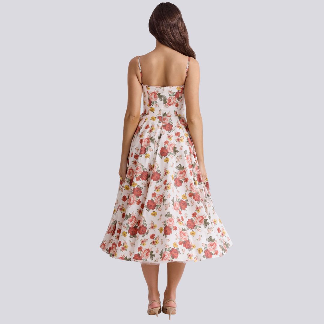 Eveloria Damen Maxi-Kleid V-Ausschnitt A-Linie
