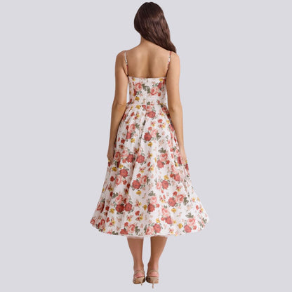 Eveloria Damen Maxi-Kleid V-Ausschnitt A-Linie