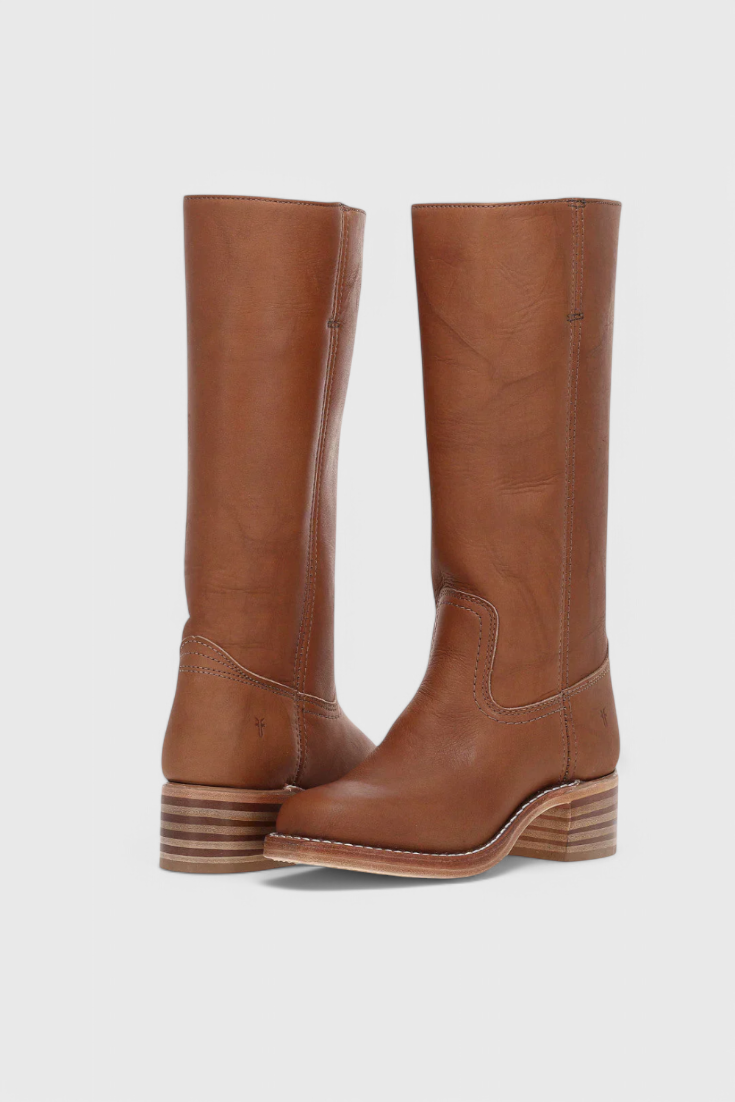 Damen High Boots Lederoptik Blockabsatz Schwarz - Eveloria