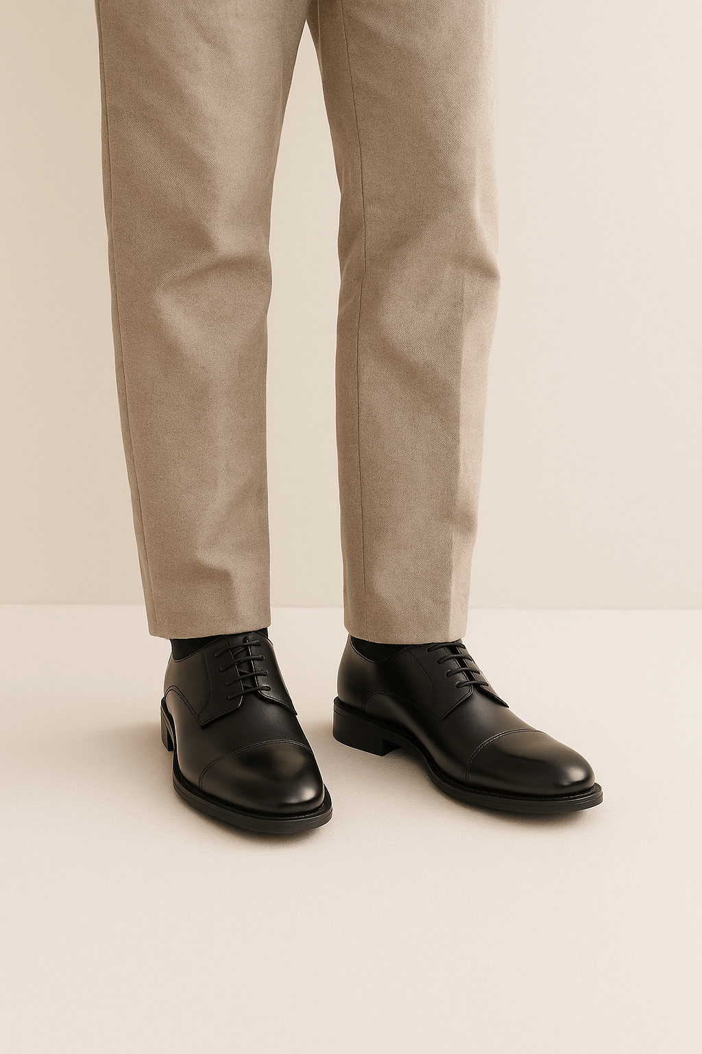 Herren Oxford Schuhe Elegantes Leder Schwarz - Eveloria