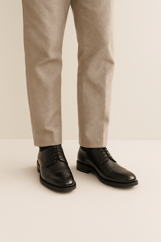 Herren Oxford Schuhe Elegantes Leder Schwarz - Eveloria