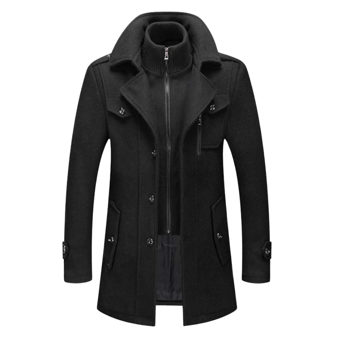 Herren Wollmantel Klassisch Warm